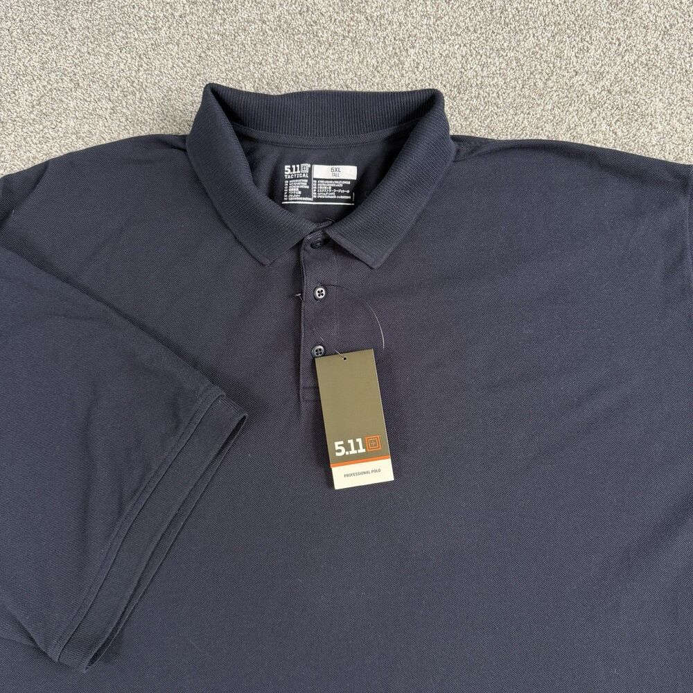 511 Tactical Professional Polo Shirt Mens Short Sleeve Navy Size 5XL Tall NEW